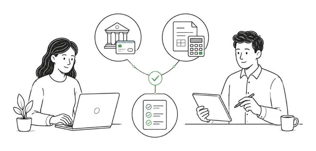 Illustration zu freiwilligen Partnerangeboten, transparenter Finanzierung und nächsten Schritten im Gründerpfad